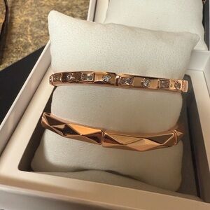 Chic Rose Gold Bracelet Duo